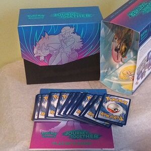 50 Random Pokemon Cards And Empty Journey Together Elite Trainer Box